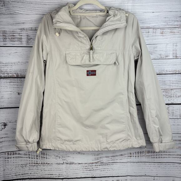 NAPAPIJRI - Women's Rainforest Winter Pocket Pullover jacket Anorak Size Small - Picture 1 of 14